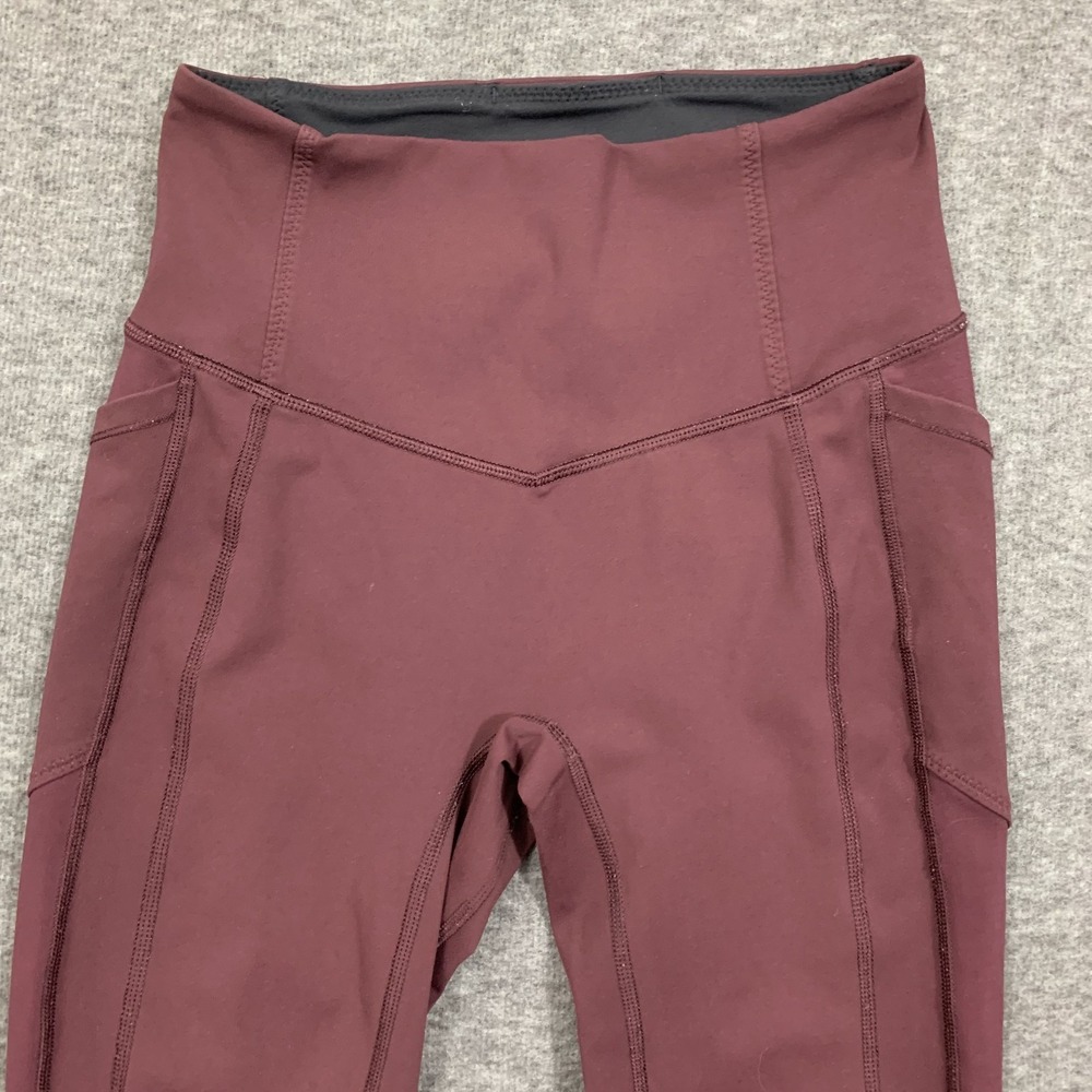 Lululmeon All The Right Places Crop Leggings Size 6 Redwood Rose 21" Inseam - Picture 3 of 16